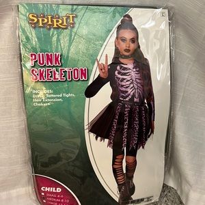 Spirit Halloween Punk Skeleton Costume. Used once for an hour Size M 8/10
